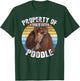 Poodle Brown Retro Property Of T-Shirt - T-Shirt | Forest