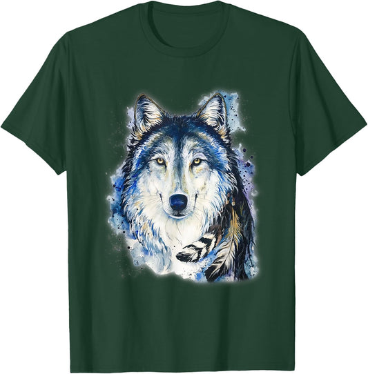 Vintage wolf Shirt wolf women Lovers for boys and girls T-Shirt - T-Shirt | Forest