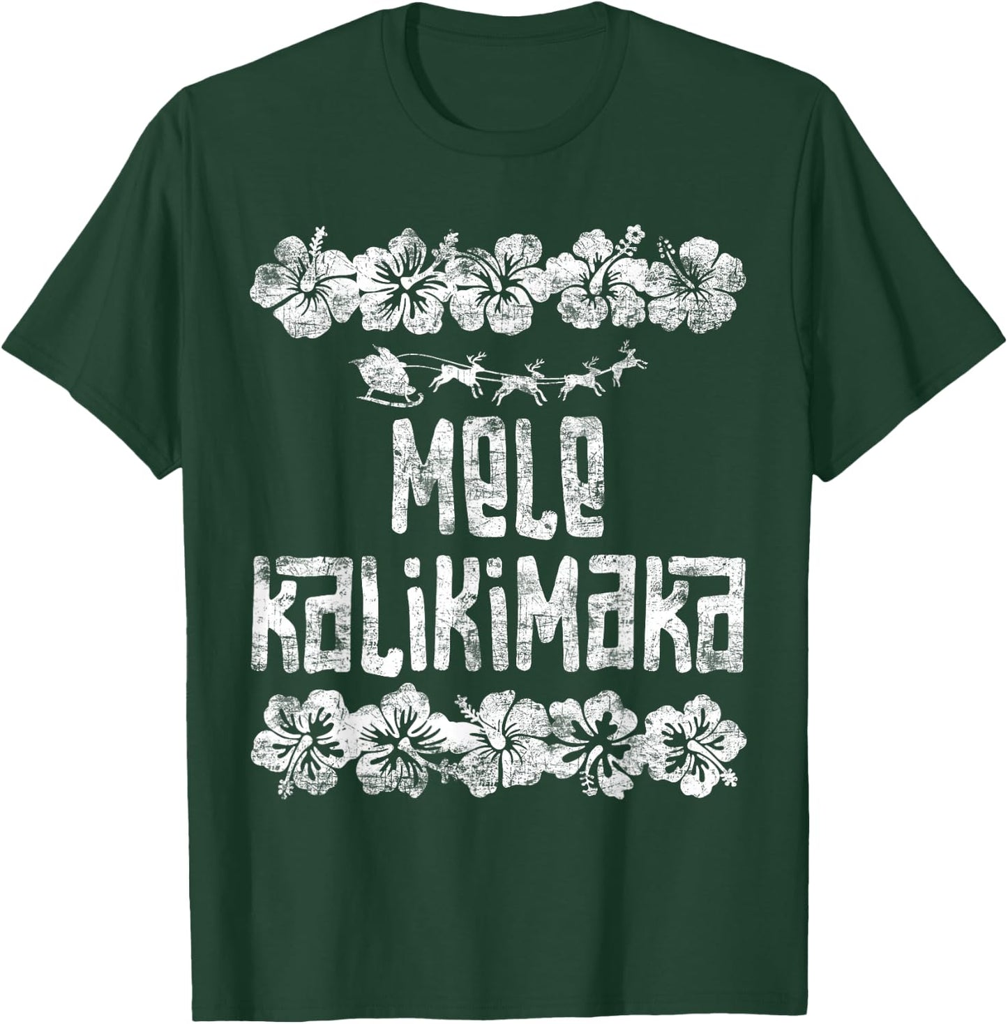 Mele Kalikimaka Hawaii Christmas Santa Beach Women Kids T-Shirt - T-Shirt | Forest