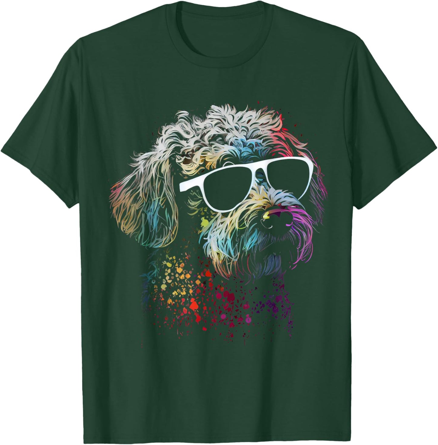 Schnoodle walking dog fans poodle schnauzer dogs T-Shirt - T-Shirt | Forest
