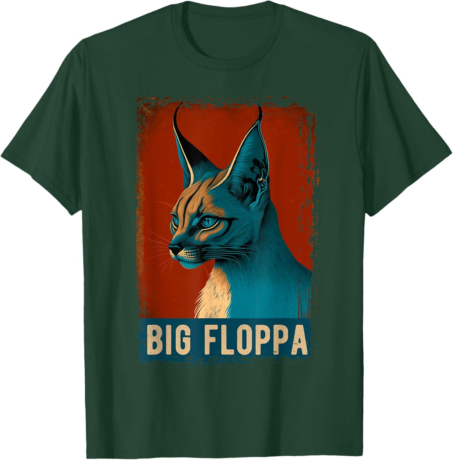 Big Floppa Shirt For Kids Meme Cute Caracal Cat Vintage T-Shirt - T-Shirt | Forest