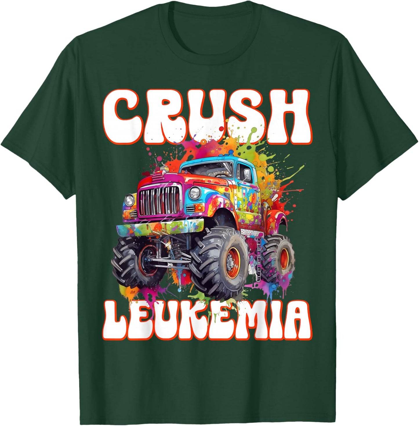 Crush Leukemia Awareness Cure Blood Cancer Fighter Kids T-Shirt - T-Shirt | Forest