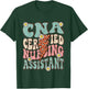 CNA Certificated Nursing Assistant Groovy Retro CNA Life T-Shirt - T-Shirt | Forest