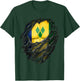 Proud Vincentian Ripped St Vincent And The Grenadines Flag T-Shirt - T-Shirt | Forest