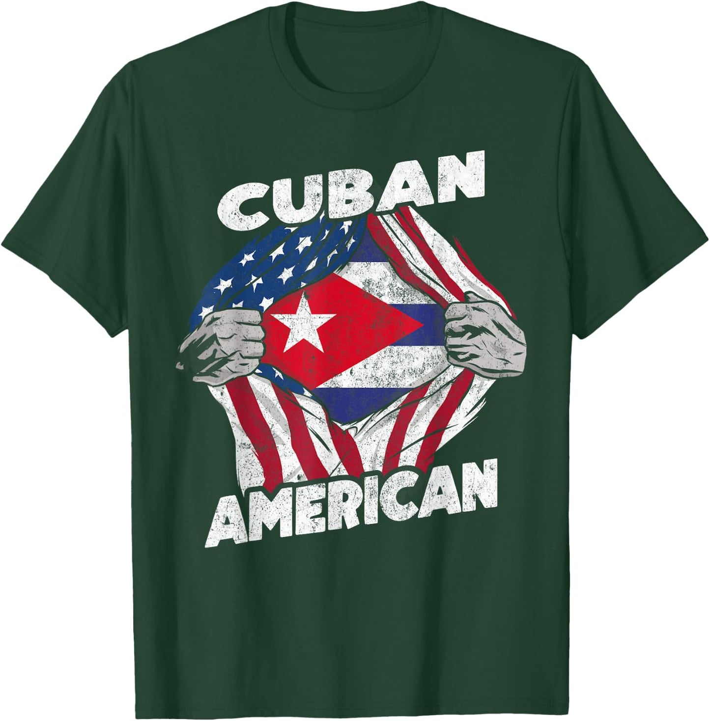 Cuban And American Flag Cuba Proud T-Shirt - T-Shirt | Forest