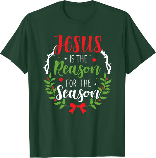 Jesus is the reason for the season christian christmas T-Shirt - T-Shirt | Forest