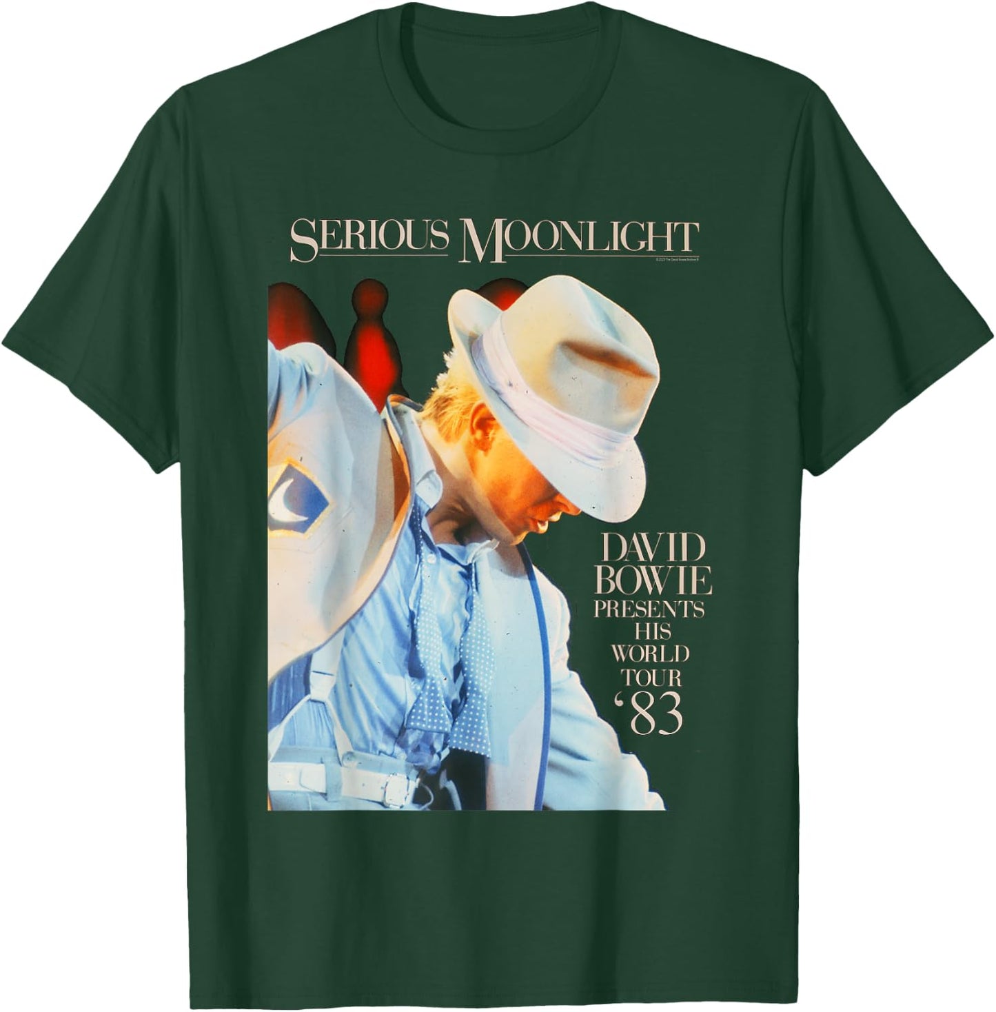 David Bowie Music Rock Serious Moonlight T-Shirt - T-Shirt | Forest