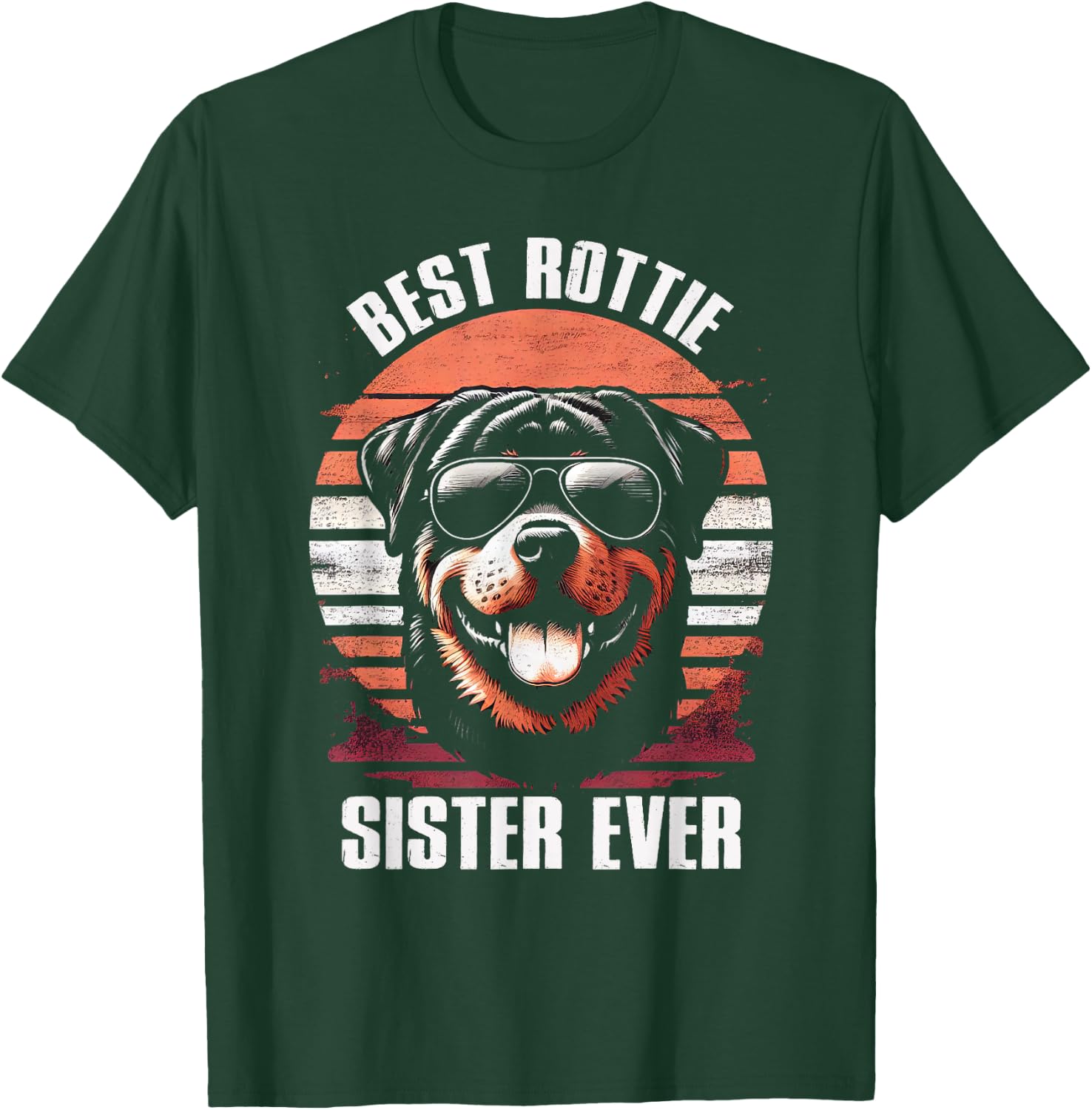 Best Rottie Sister Ever Rottweiler Dog Vintage Women Kids T-Shirt - T-Shirt | Forest