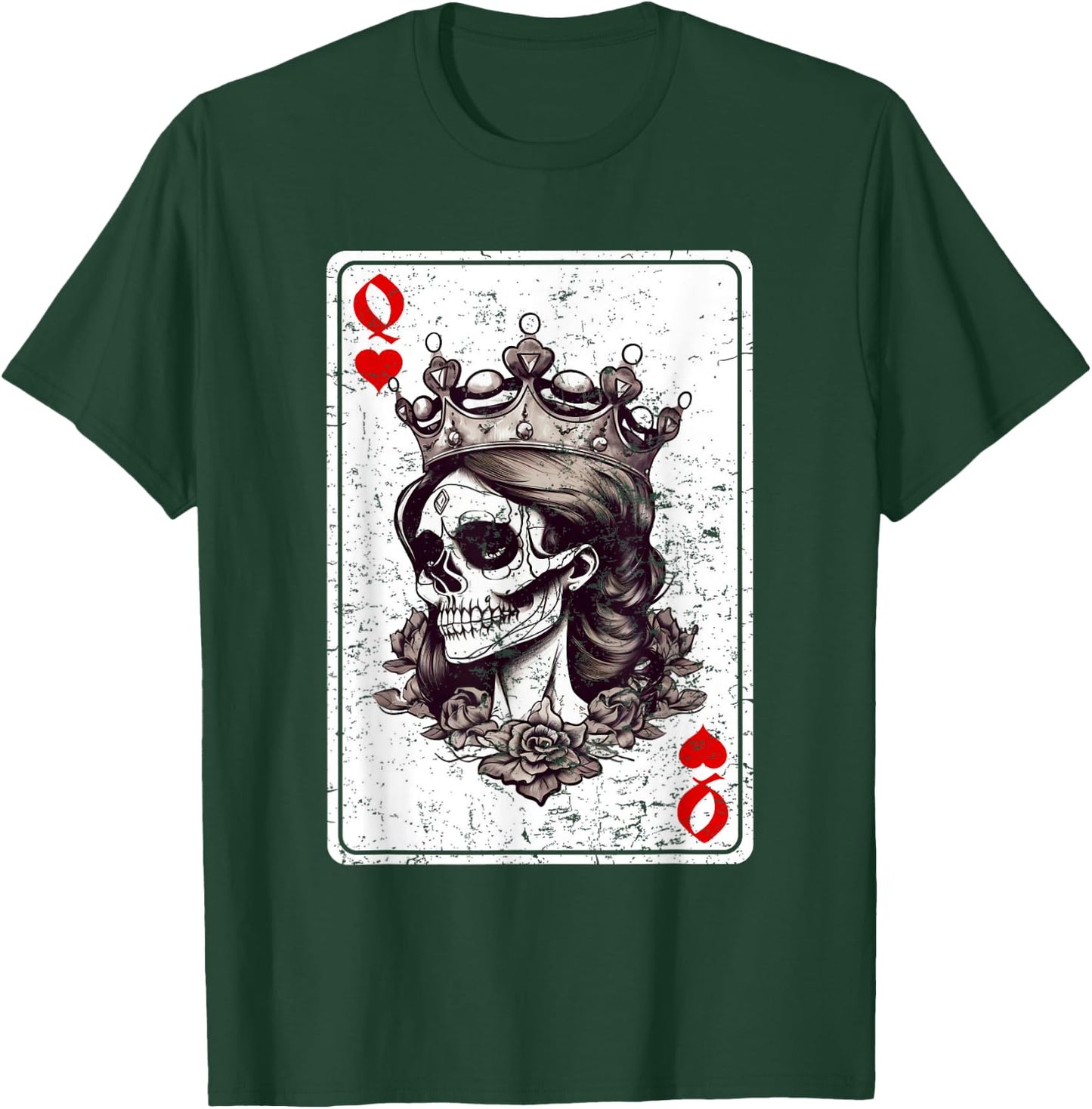 Queen of Hearts Card Game Horror Heart Queen Gothic T-Shirt - T-Shirt | Forest