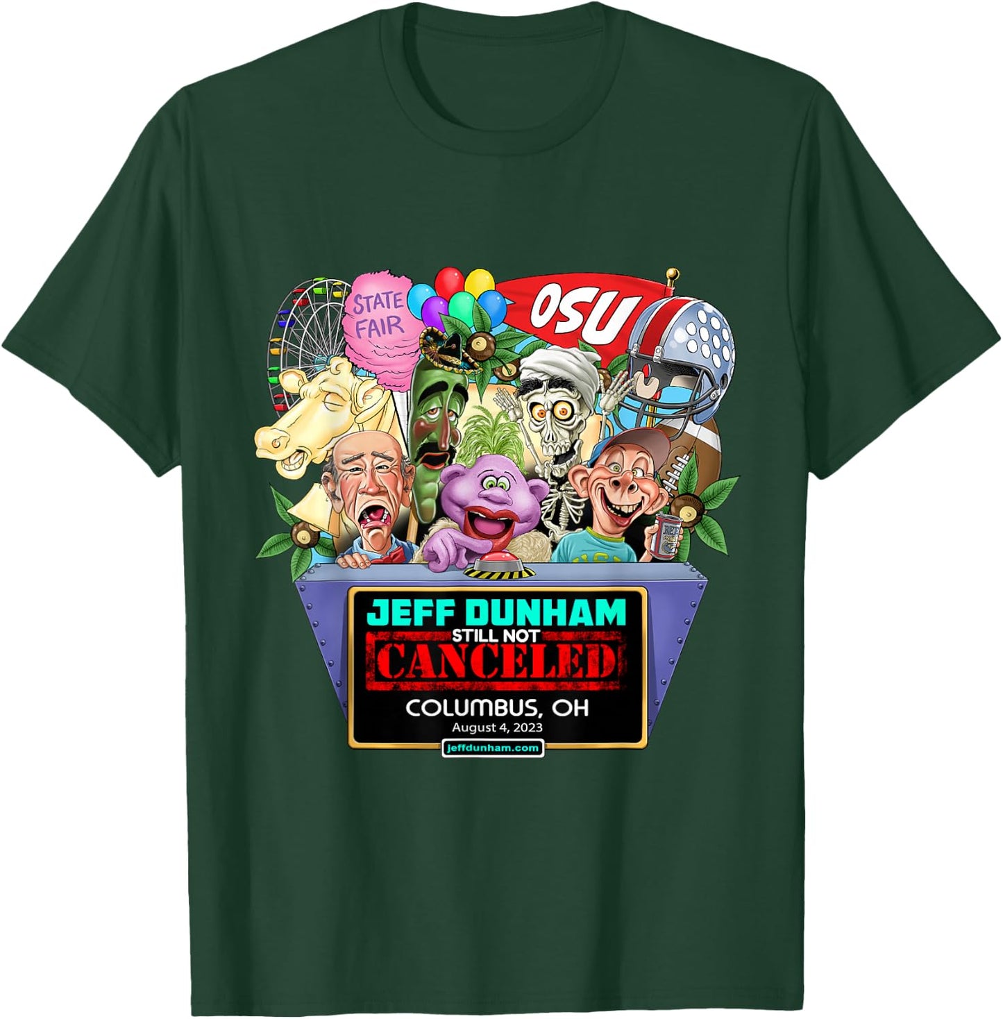 Jeff Dunham Black Classic Fit , -Adults, Short Sleeve, Small T-Shirt - T-Shirt | Forest