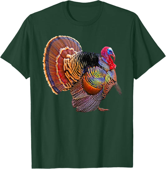 Turkey Wild Bird Wildlife Thanksgiving T-Shirt - T-Shirt | Forest