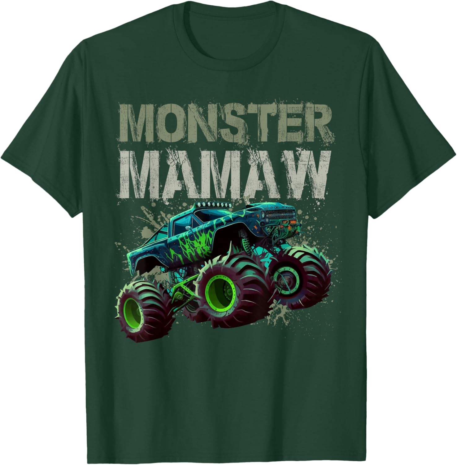 Monster Truck Mamaw Family Matching Monster Truck Lovers T-Shirt - T-Shirt | Forest