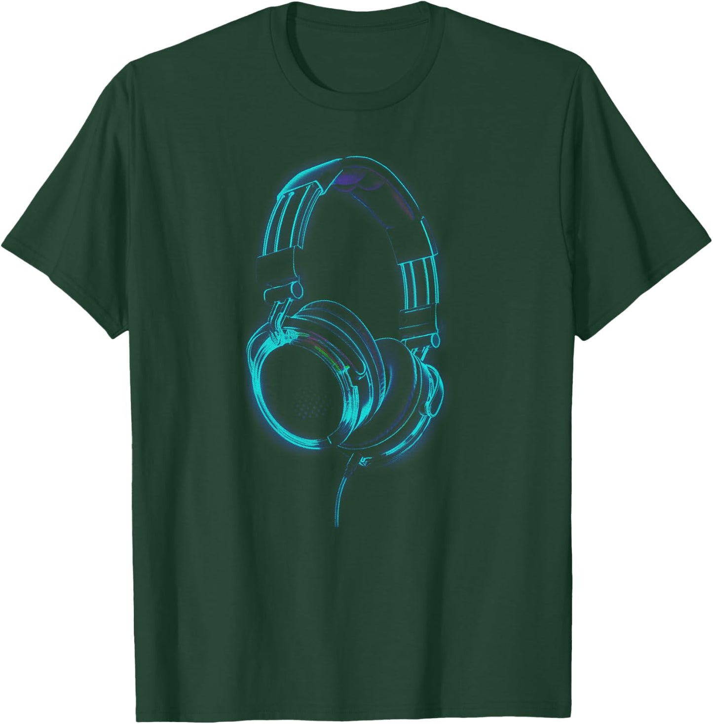 Headphones Music DJ Hip Hop Audio T-Shirt - T-Shirt | Forest