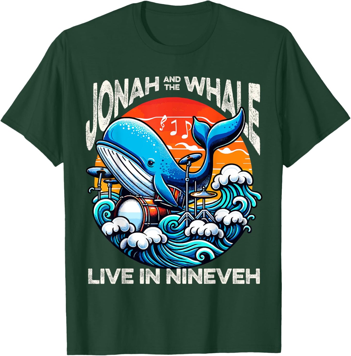Jonah Whale Funny Rock Band Vintage Funny Christian T-Shirt - T-Shirt | Forest