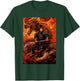 Samurai Conquers the Great Dragon - Bushido Spirit T-Shirt - T-Shirt | Forest