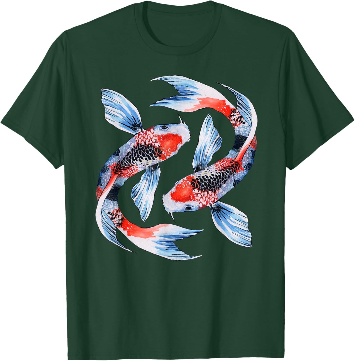 Japanese Koi Carp Nishikigoi Fish Cherry Blossoms Men Women T-Shirt - T-Shirt | Forest