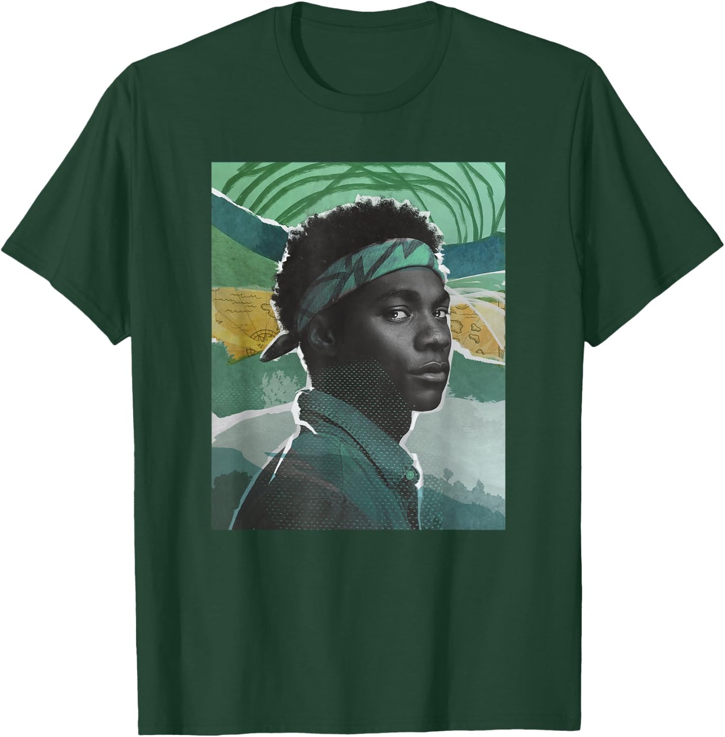 Outer Banks Season 3 Pope Heyward Mixed Collage Portrait T-Shirt - T-Shirt | Forest
