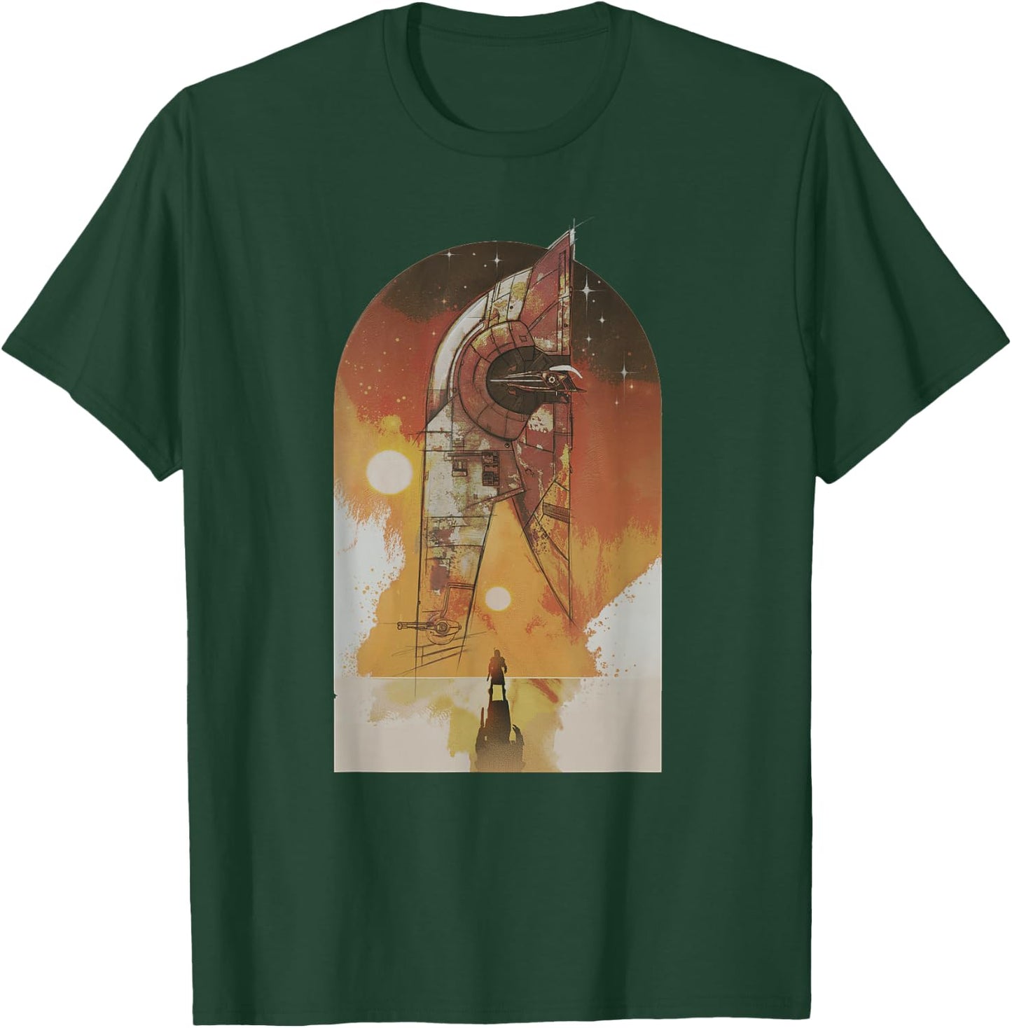 Star Wars The Book of Boba Fett Ship Tatooine T-Shirt - T-Shirt | Forest
