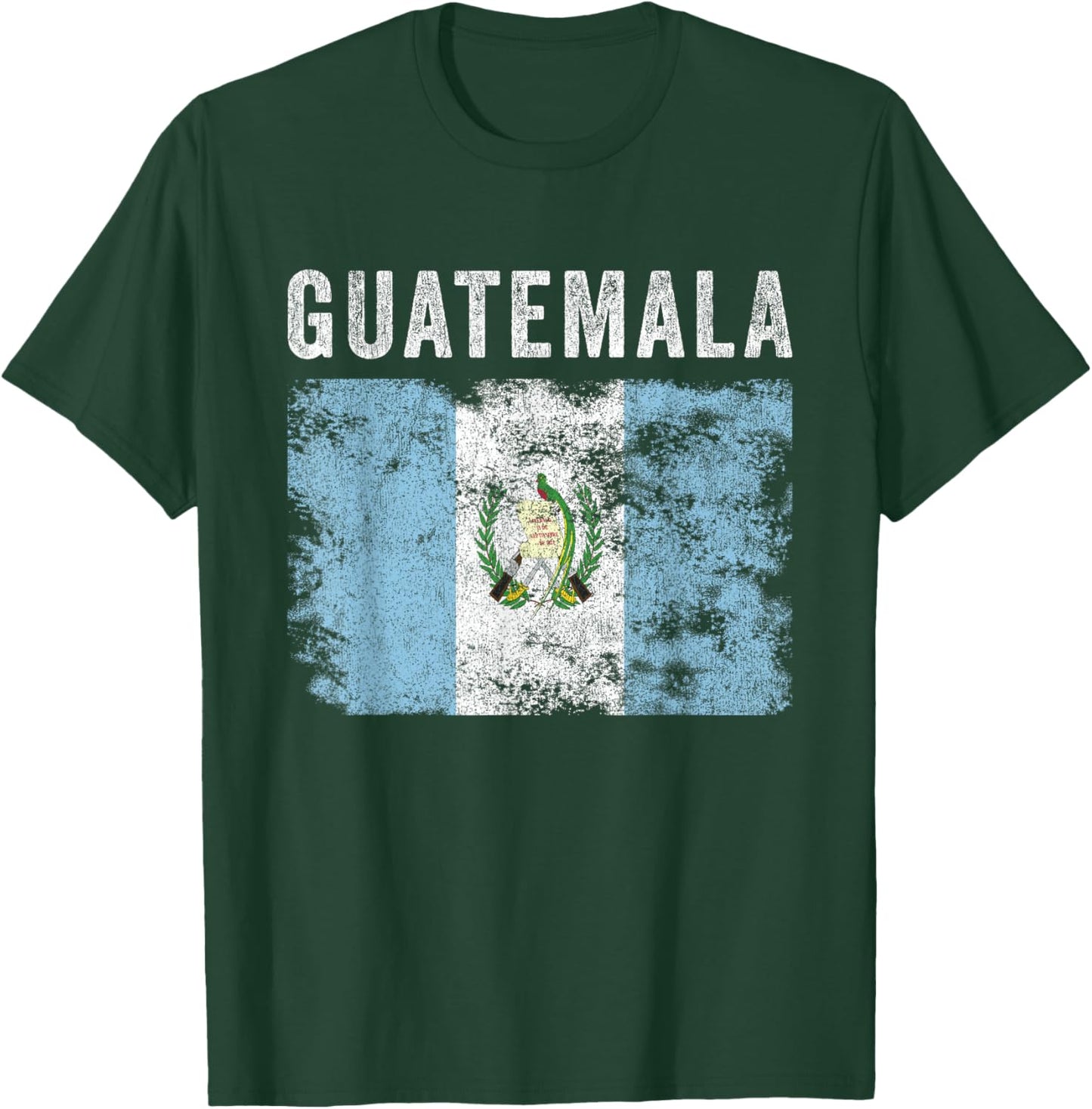 Guatemala Flag Distressed - Men Women Kids - Guatemalan Flag T-Shirt - T-Shirt | Forest