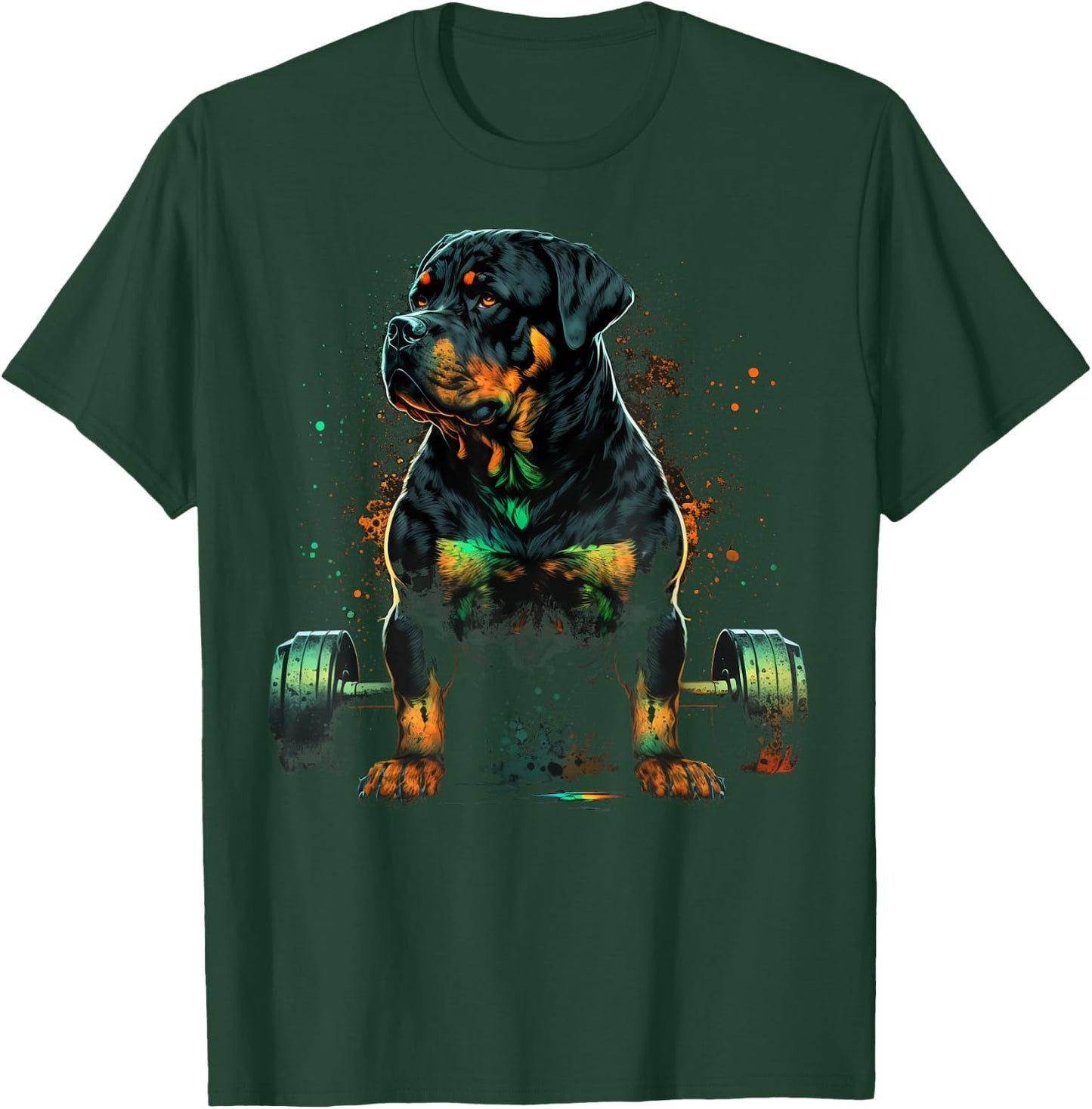 Rottweiler Weightlifting Dog Funny Fitness Gym Rottweiler Women Kids T-Shirt - T-Shirt | Forest