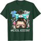 Medical Assistant MA CMA Nurse nursing messy bun doctor T-Shirt - T-Shirt | Forest