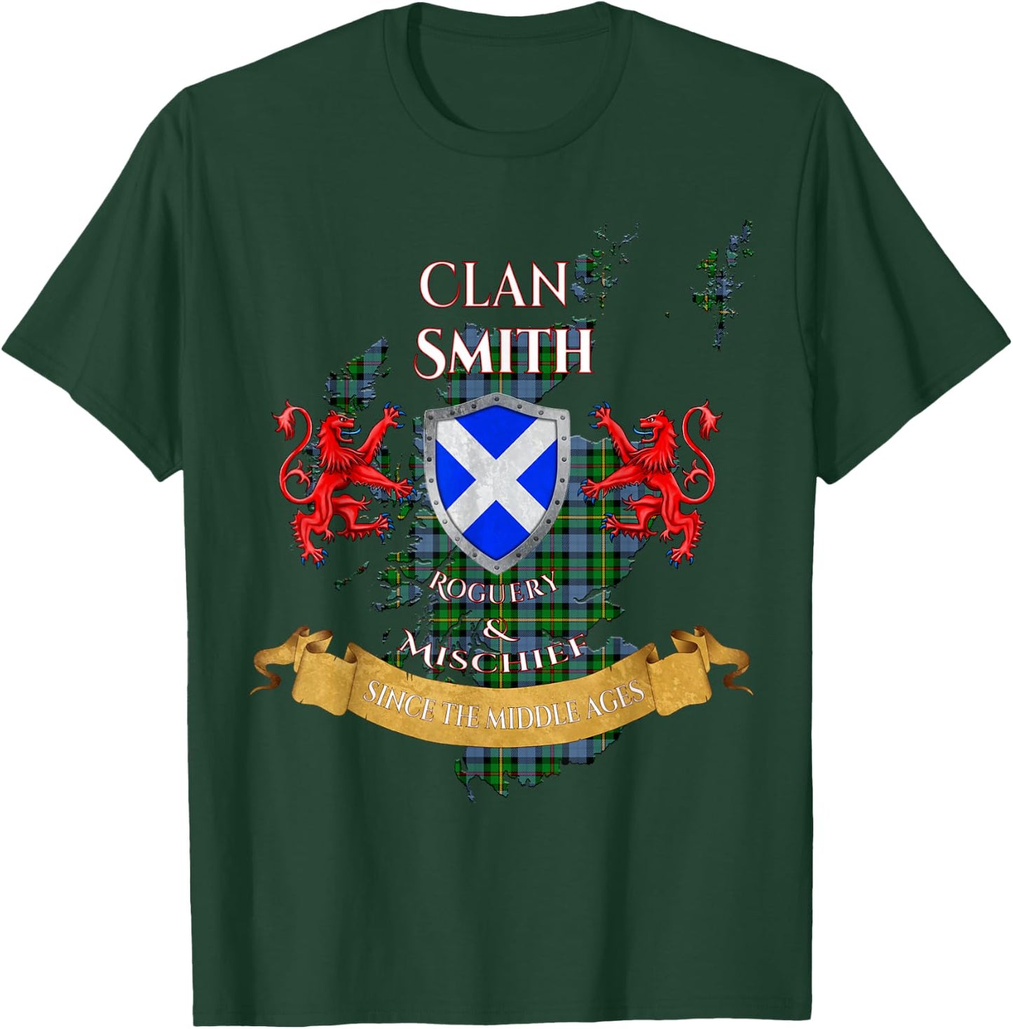 Smith Scottish Family Clan Middle Ages Mischief T-Shirt - T-Shirt | Forest