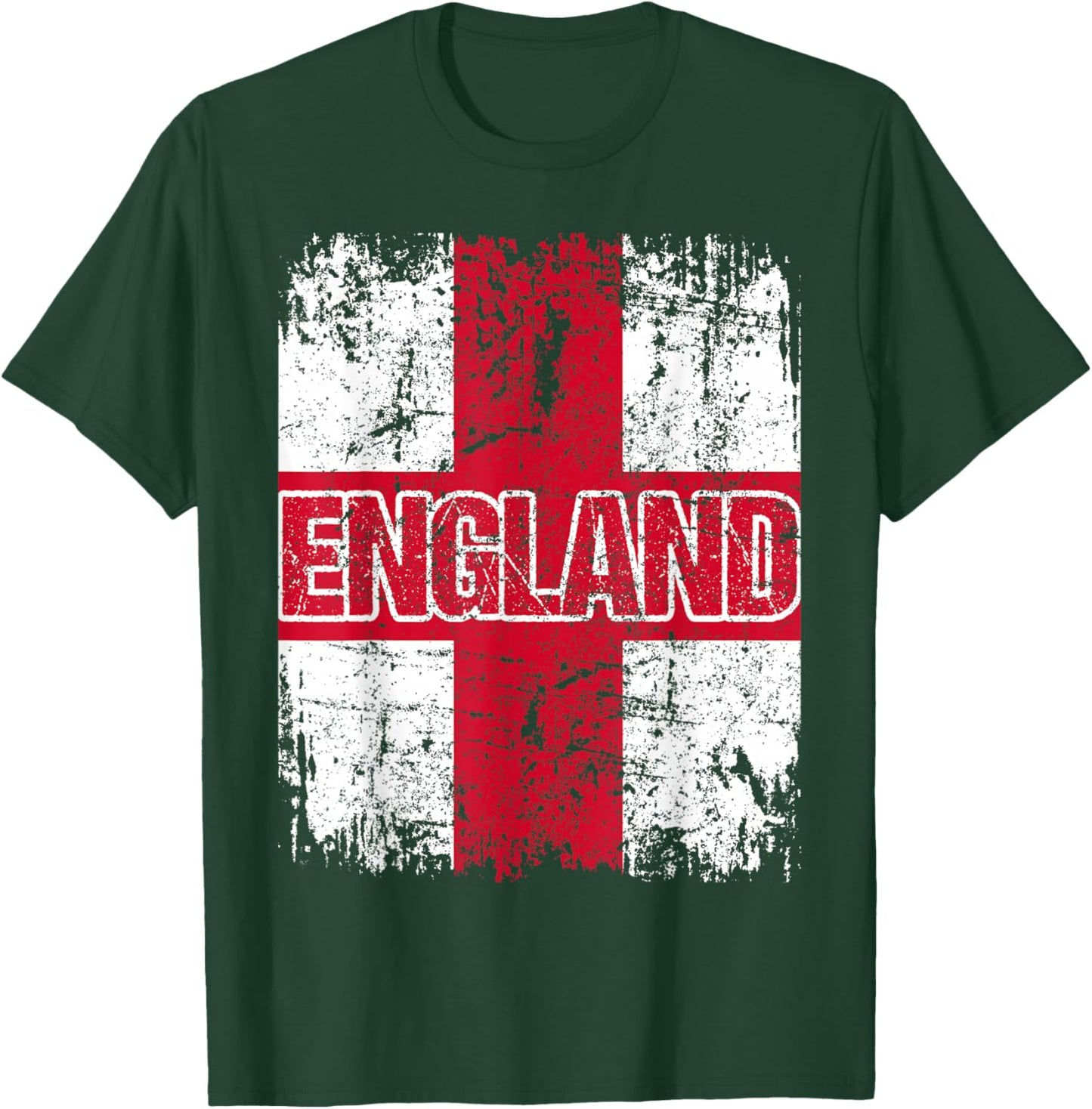 ENGLAND Flag Vintage Distressed ENGLAND T-Shirt - T-Shirt | Forest