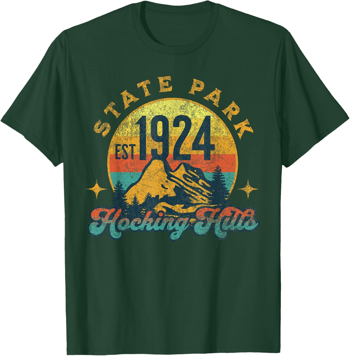 Hocking Hills Ohio Nature Mountains Hiking Outdoors Vintage T-Shirt - T-Shirt | Forest
