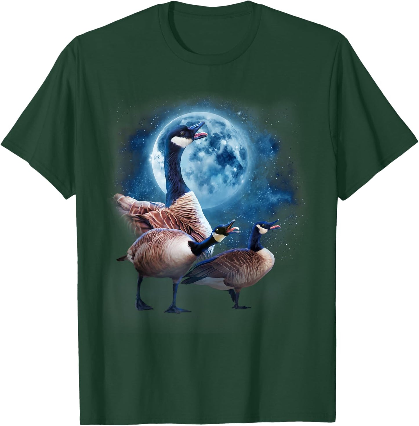 Canadian Goose Shirt - Howling at the Moon Silly Goose T-Shirt - T-Shirt | Forest