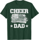 Cheer Dad Vintage American Flag Father Cheerleader Squad T-Shirt - T-Shirt | Forest