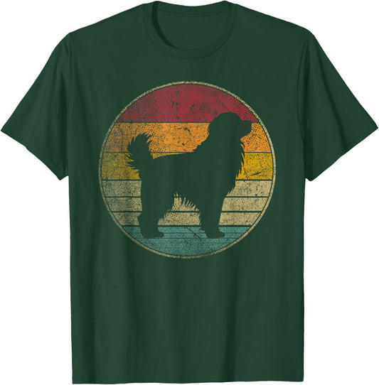 Newfoundland Dog Vintage Silhouette 70s 80s Retro Distressed Men Women Kids T-Shirt - T-Shirt | Forest