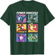 Power Rangers Group Shot Color Pop Boxed Up Comic Style T-Shirt - T-Shirt | Forest