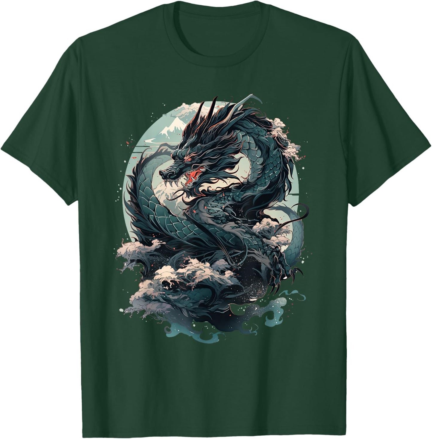 Japanese Aesthetic Dragon japanese art Japan Tattoo T-Shirt - T-Shirt | Forest
