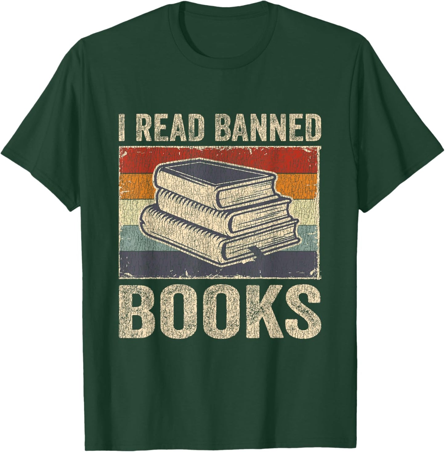 I Read Banned Books Week Librarian Freedom Reader Nerd Men T-Shirt - T-Shirt | Forest