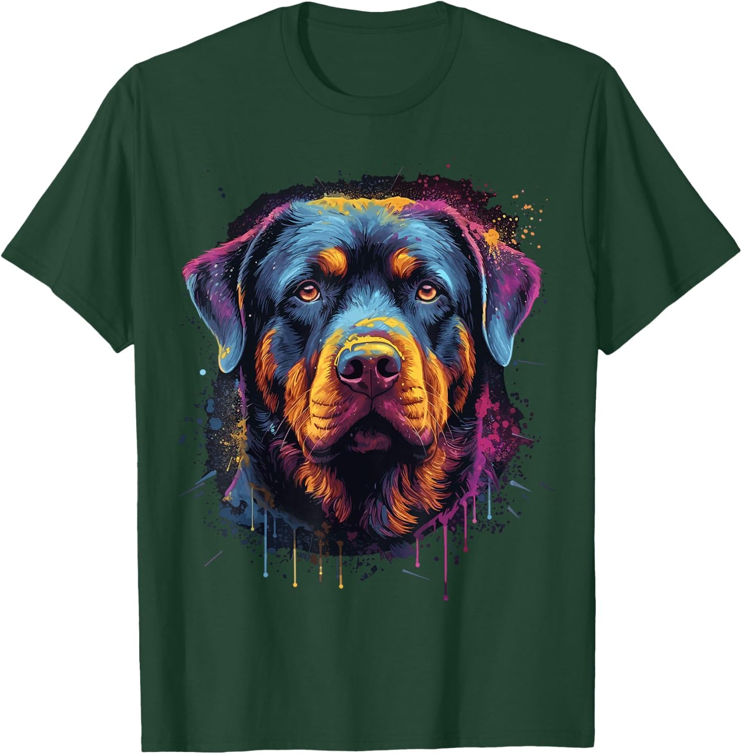Cute Rottweiler Dog Lover Colorful Men Women Boys Girls T-Shirt - T-Shirt | Forest