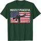Mostly Peaceful Gun Rights AR-15 American Flag 2A T-Shirt - T-Shirt | Forest