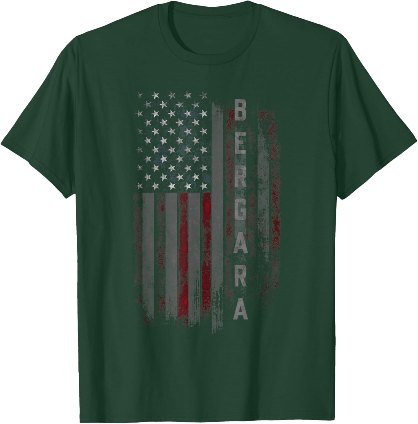 Bergara Family American Flag T-Shirt - T-Shirt | Forest