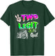 2nd Birthday Hip Hop Theme Two Legit To-Quit Born In 2021 T-Shirt - T-Shirt | Forest