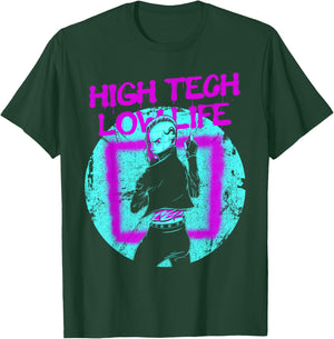 Cyberpunk High Tech Low Life Japanese Aesthetic Futuristic T-Shirt - T-Shirt | Forest