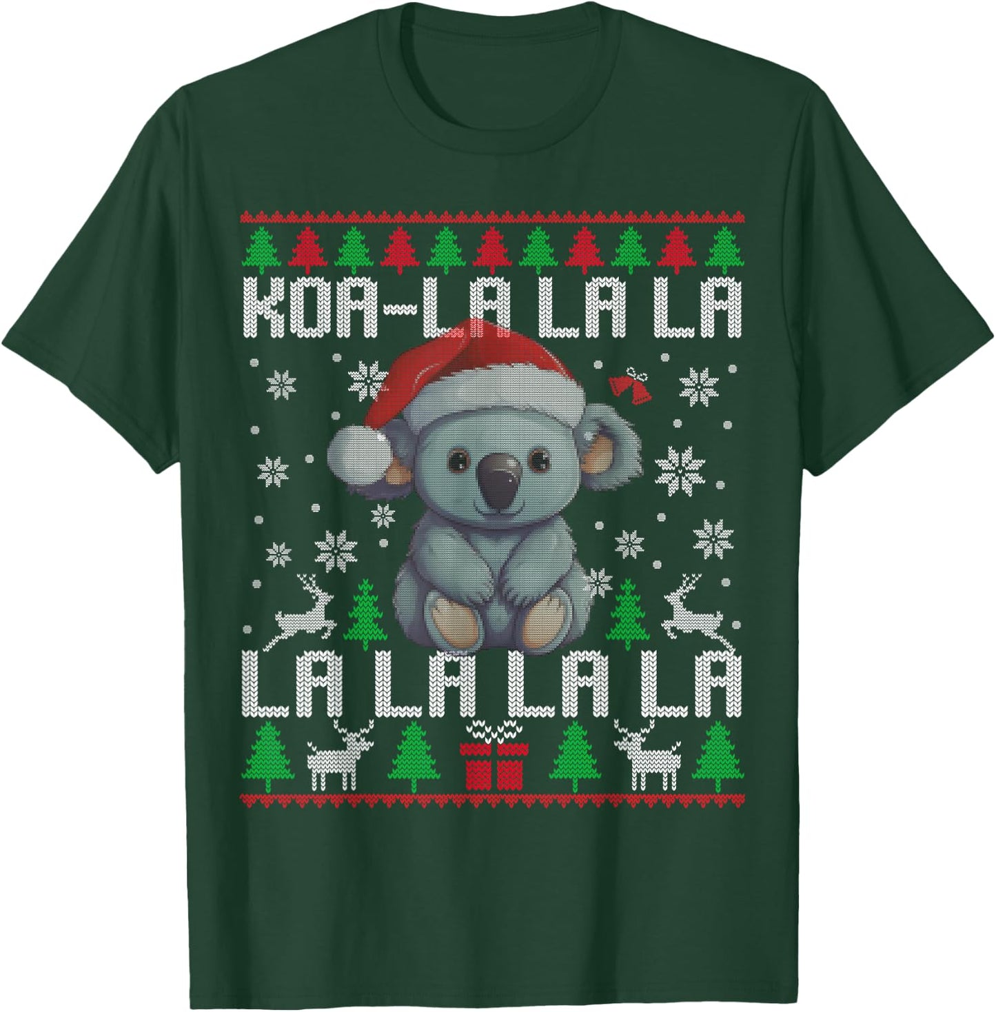 Koa-la la la Cute Koala Ugly Christmas Australian Men Kids T-Shirt - T-Shirt | Forest