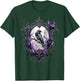 Gothic Halloween Raven Rose Purple Majestic Bird T-Shirt - T-Shirt | Forest