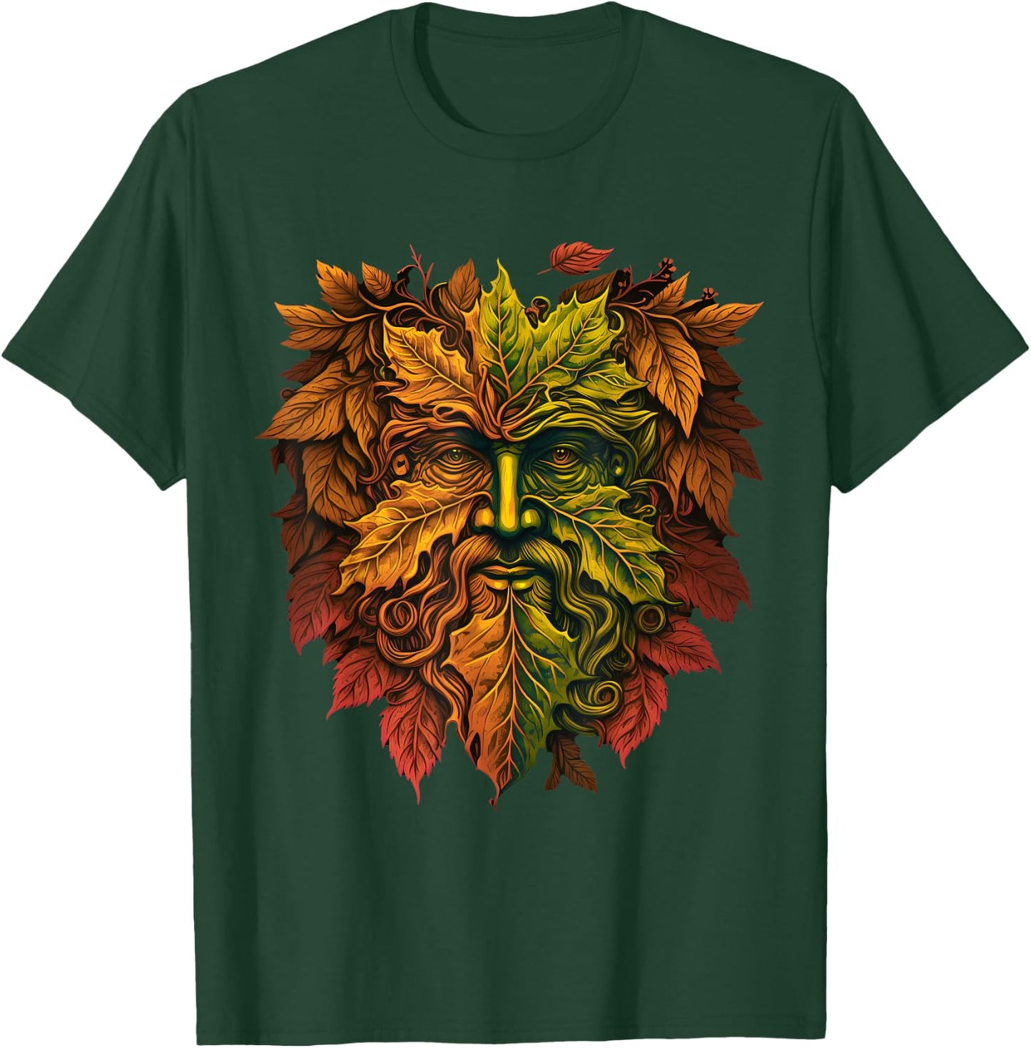 Traditional Pagan Celtic Greenman T-Shirt - T-Shirt | Forest
