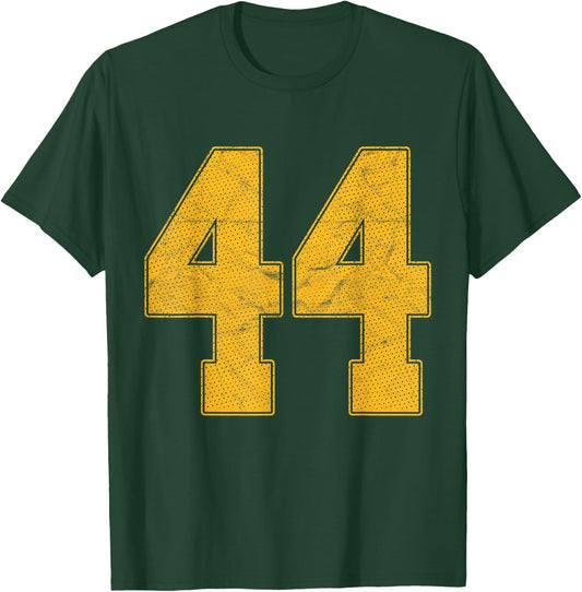 Number 44 Numbered Uniform Sports Team Jersey 44th Birthday T-Shirt - T-Shirt | Forest