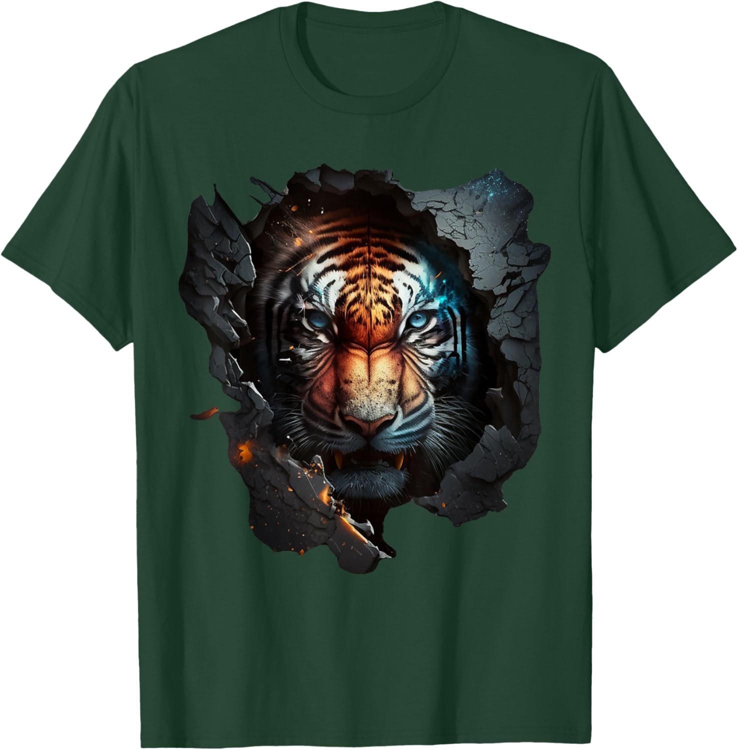 Tiger animals art animal motif zoo print tiger T-Shirt - T-Shirt | Forest