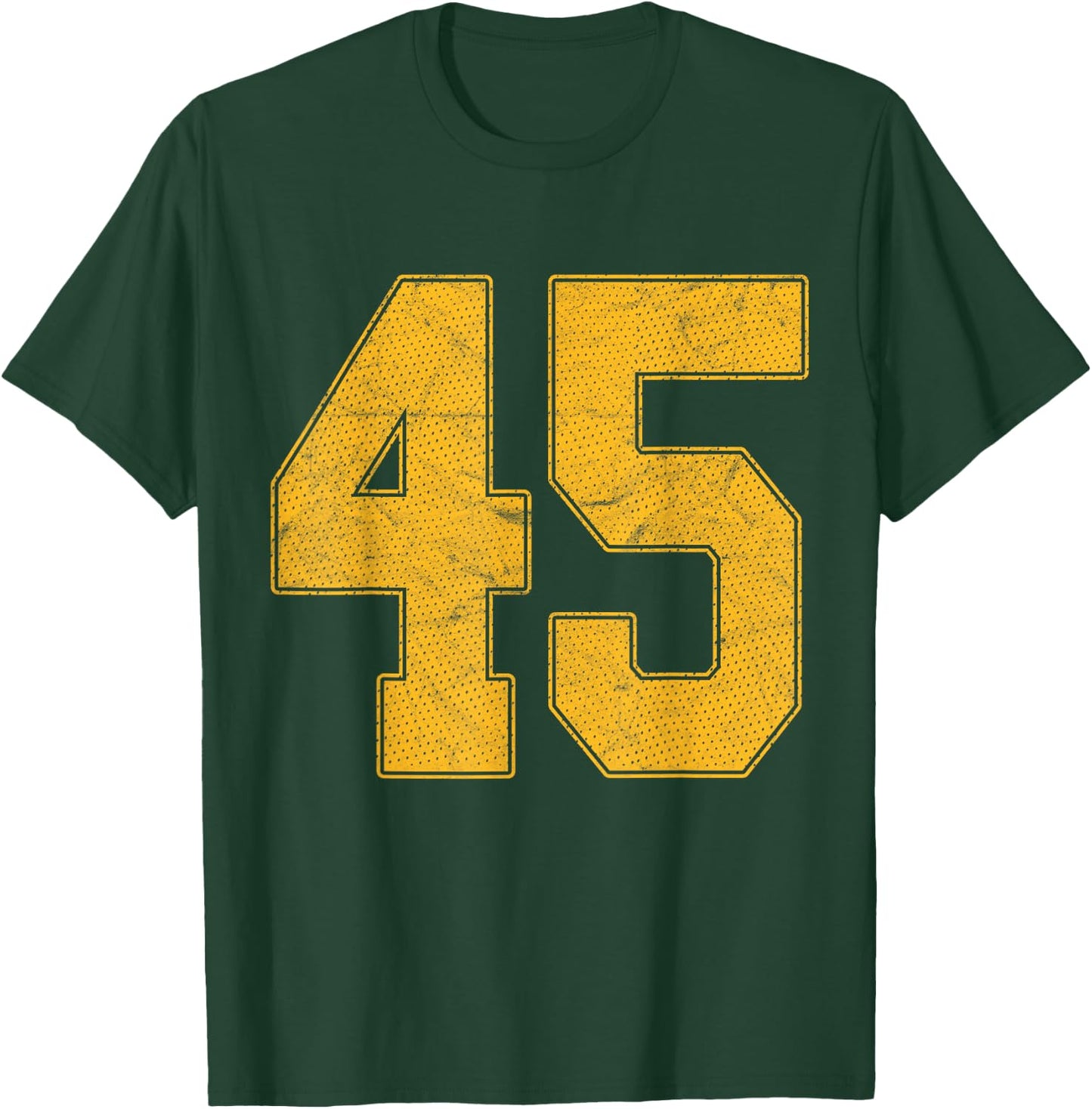Number 45 Numbered Uniform Sports Team Jersey 45th Birthday T-Shirt - T-Shirt | Forest