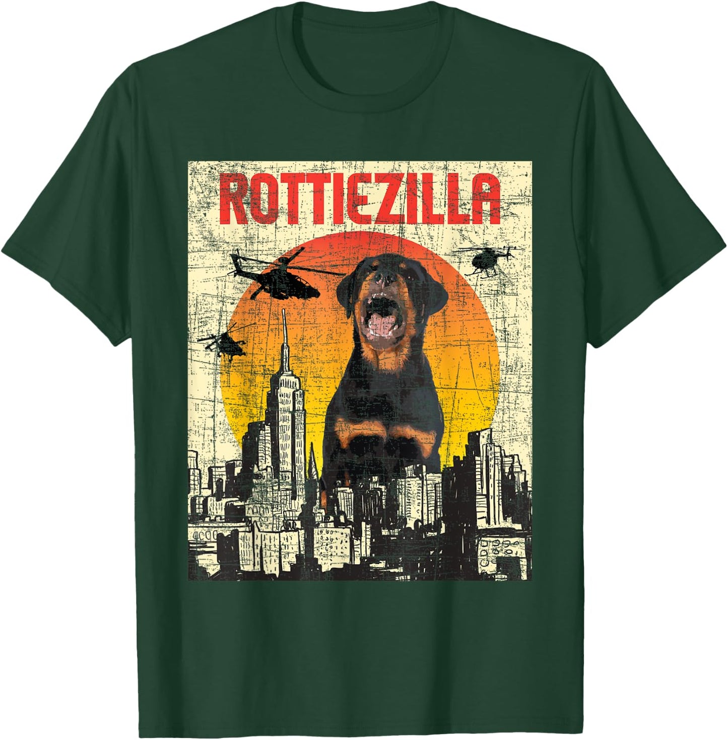 Rottiezilla - Rottweiler Pet Owner Puppy Lover Dog Breeder Women Kids T-Shirt - T-Shirt | Forest