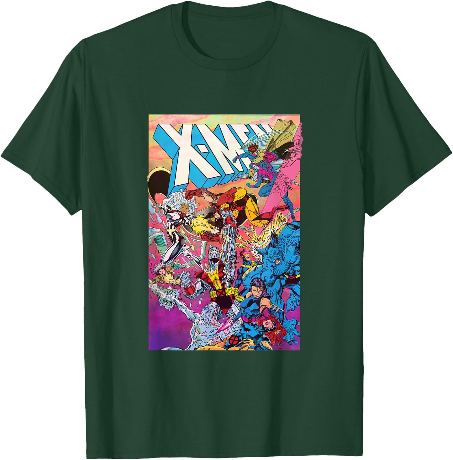 Marvel X-Men Internal Team Conflict All Out Fight Cover T-Shirt - T-Shirt | Forest