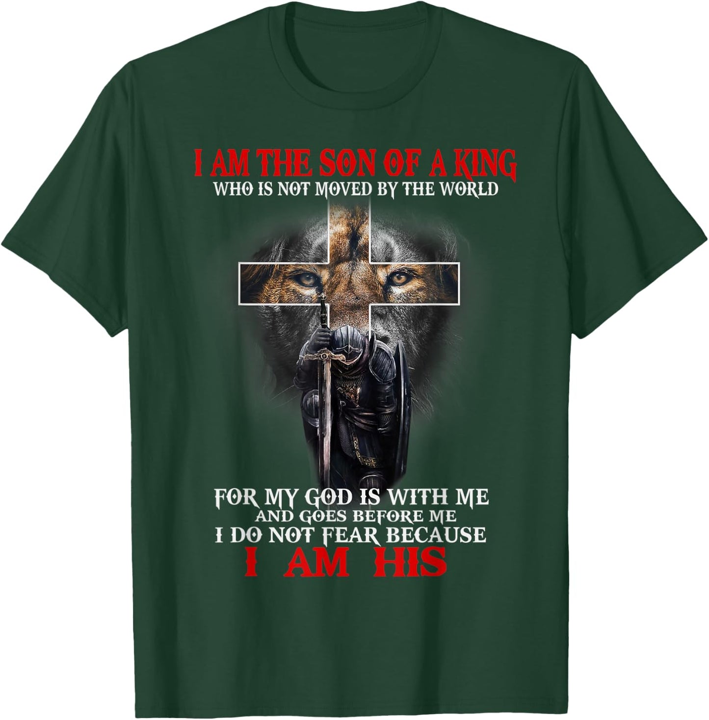 I Am The Son Of A King, Lion of Judah, Christian Religious T-Shirt - T-Shirt | Forest