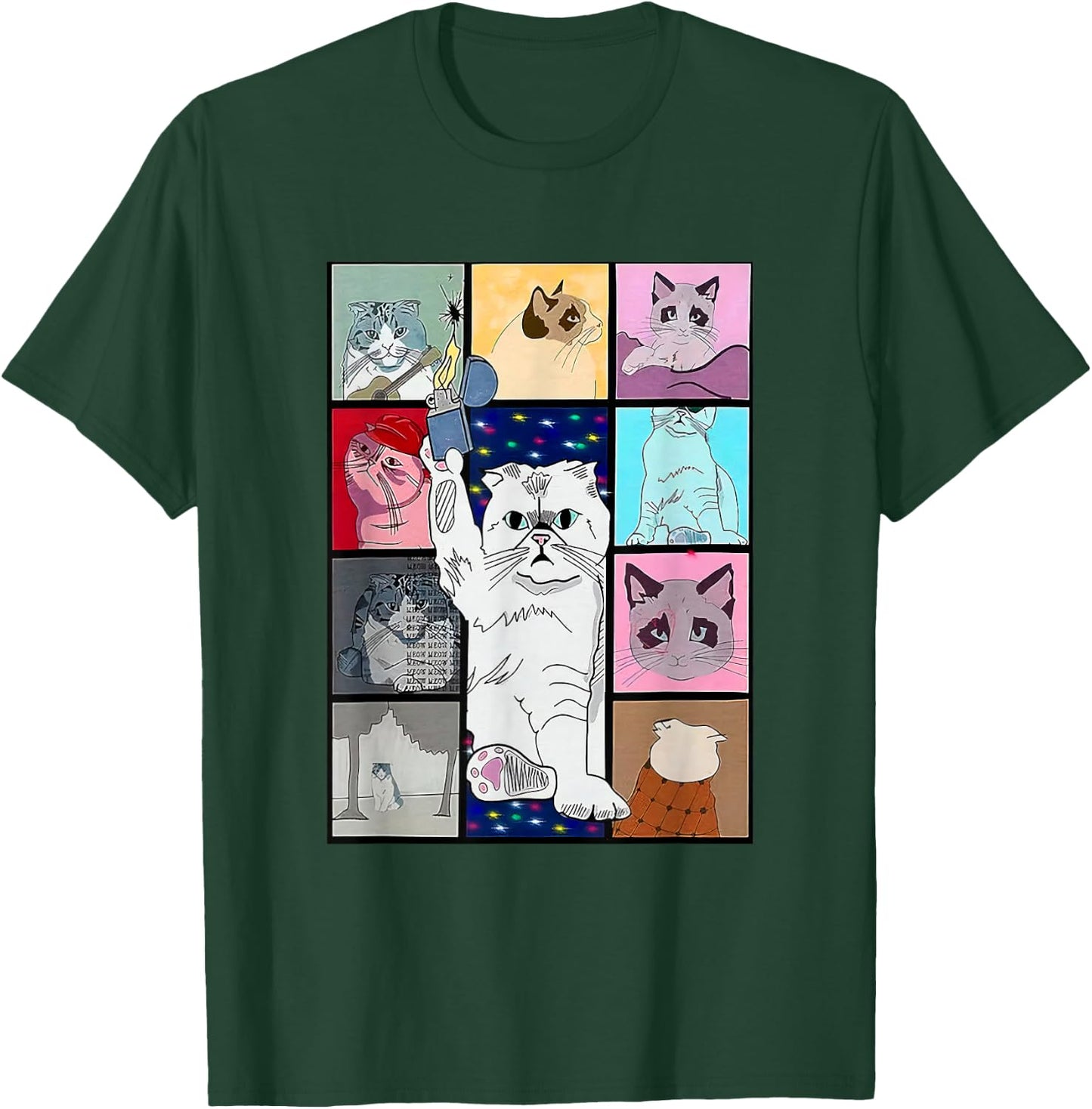 Cute Cat Purring in My Lap Cause It Loves Me Cat Lover T-Shirt - T-Shirt | Forest