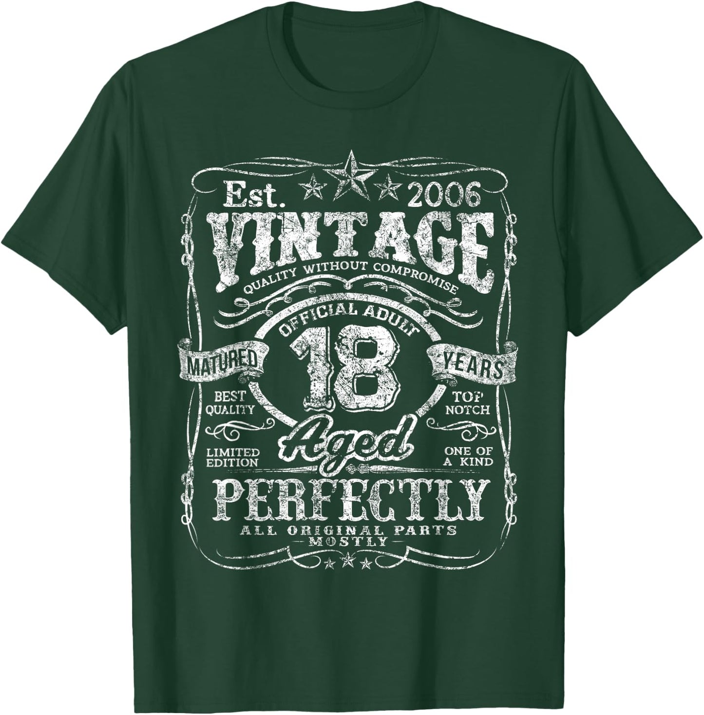 Vintage 2006 Limited Edition 18 Year Old Gifts 18th Birthday T-Shirt - T-Shirt | Forest